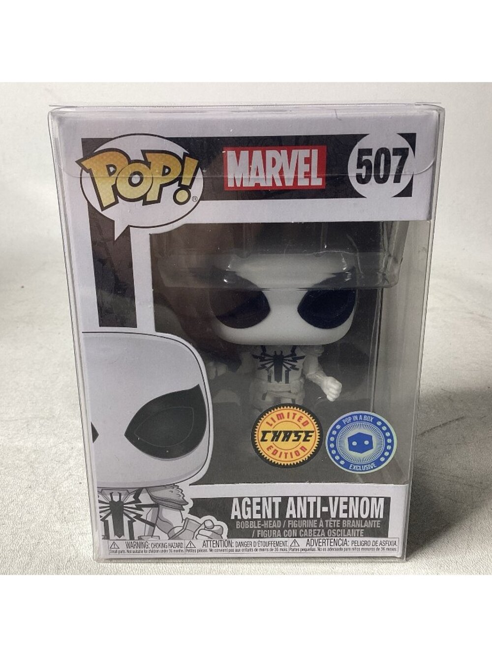 Funko Pop Marvel Agent Anti-Venom Bobble-Head Chase Pop in a Box Exclusive #507